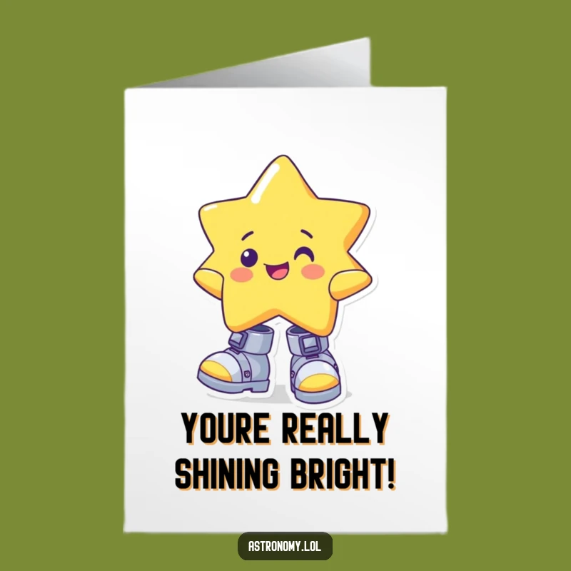 Gravity Boots Star Congrats Card - Free Printable Celebration Downloadable Gift