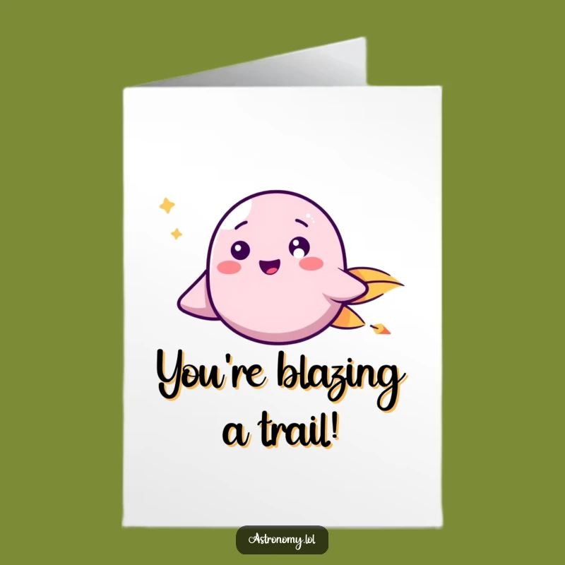 Free Printable Congrats Card: Happy Comet - Celebrate with Downloadable Speed