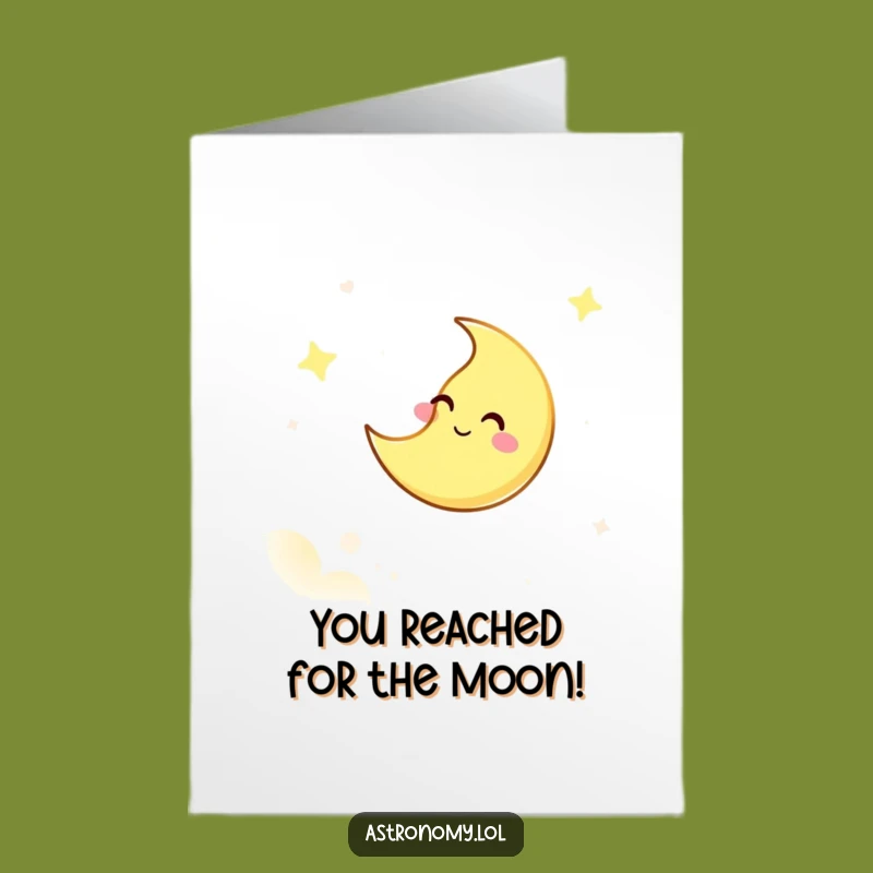 Free Printable Congrats Card: Giggling Moon, Sky-High Celebration - Downloadable Gift