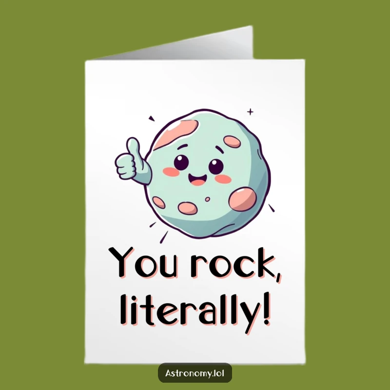Free Printable Asteroid Congrats Card: Funny Space Downloadable Gift