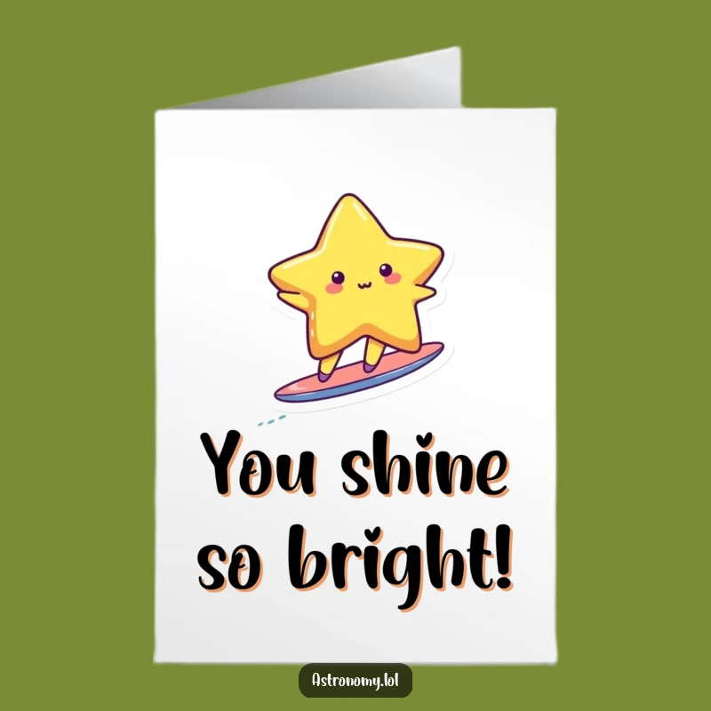 Free Printable Star Surfer Congrats Card: Funny Downloadable Gift