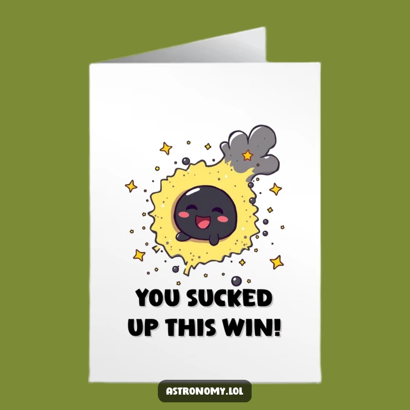 Free Printable Congrats Card: Cheerful Black Hole Funny Downloadable Gift