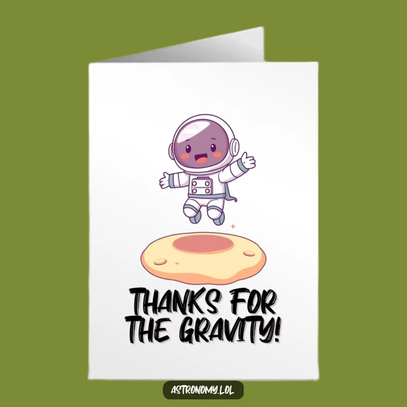 Free Printable Astronaut Bounce Thank You Card: Funny Downloadable Gift