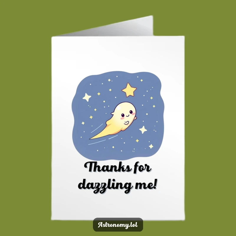 Free Printable Comet Thank You Card: Speedy Thanks Downloadable