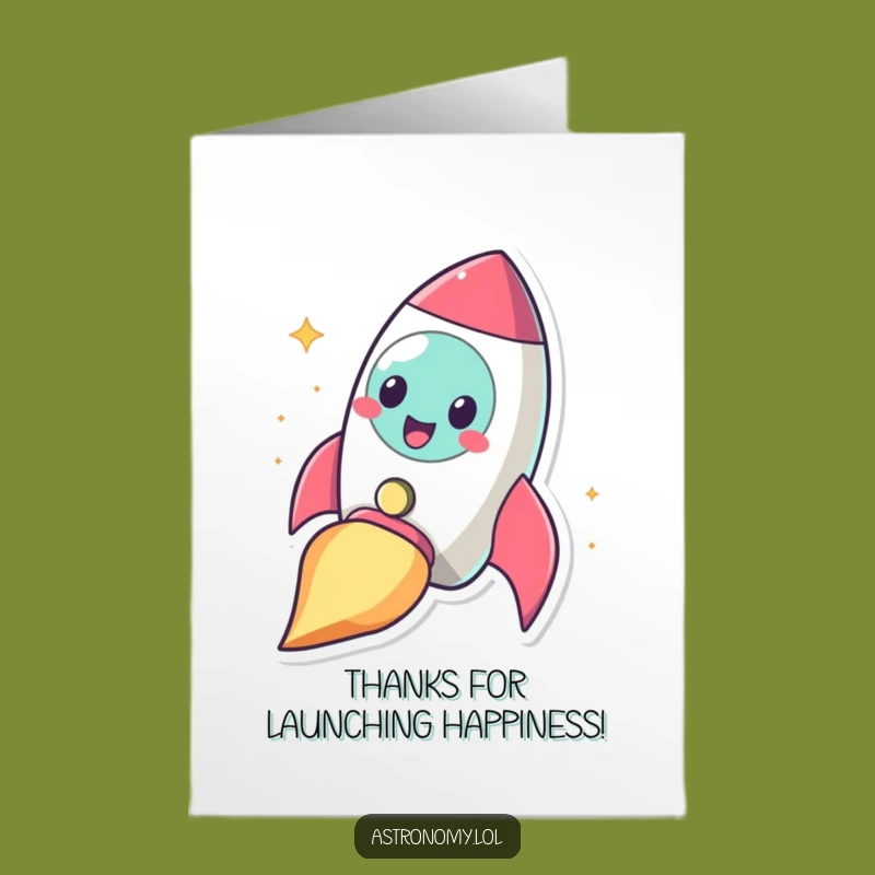 Free Printable Rocketship Thank You Card - Cheerful Downloadable Gift!