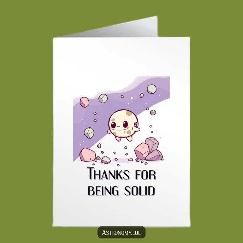 Free Printable Thank You Card: Asteroid's Steady Thanks, Funny Downloadable Gift for Resilience