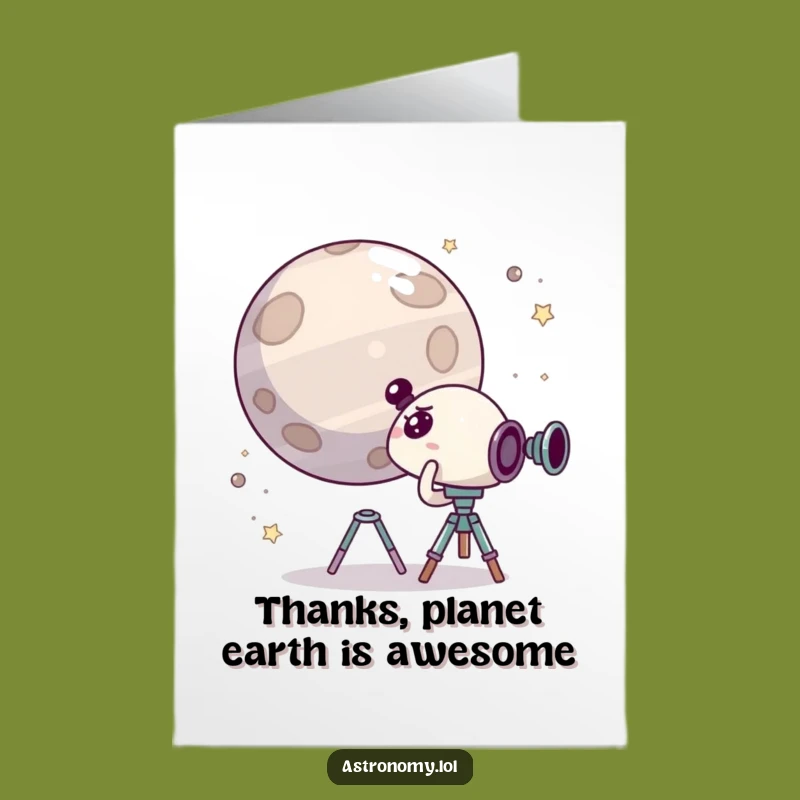 Free Printable Thank You Card: Funny Planet Sends Thanks