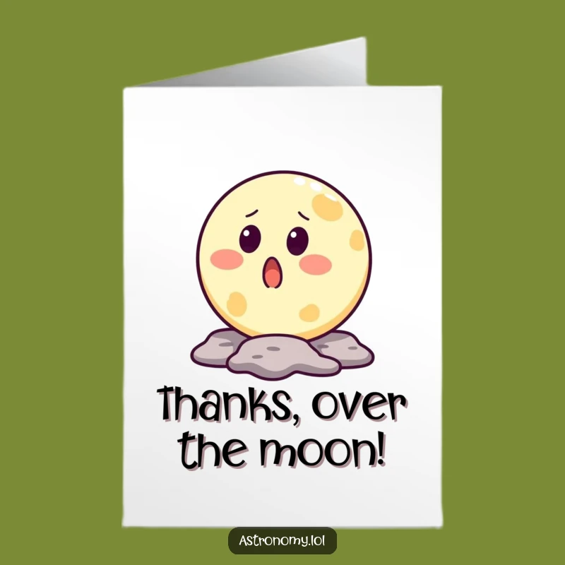 Free Printable Thank You Card: Moon's Surprise Thanks, Unique Downloadable Gift