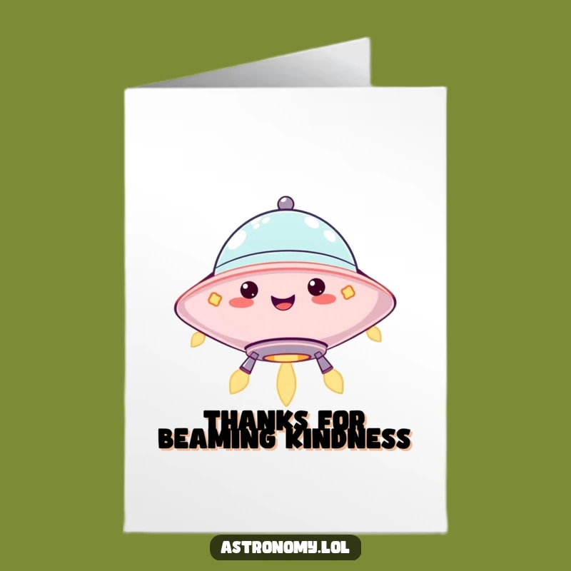 Free Printable UFO Thank You Card: Jolly Lights Funny Download!