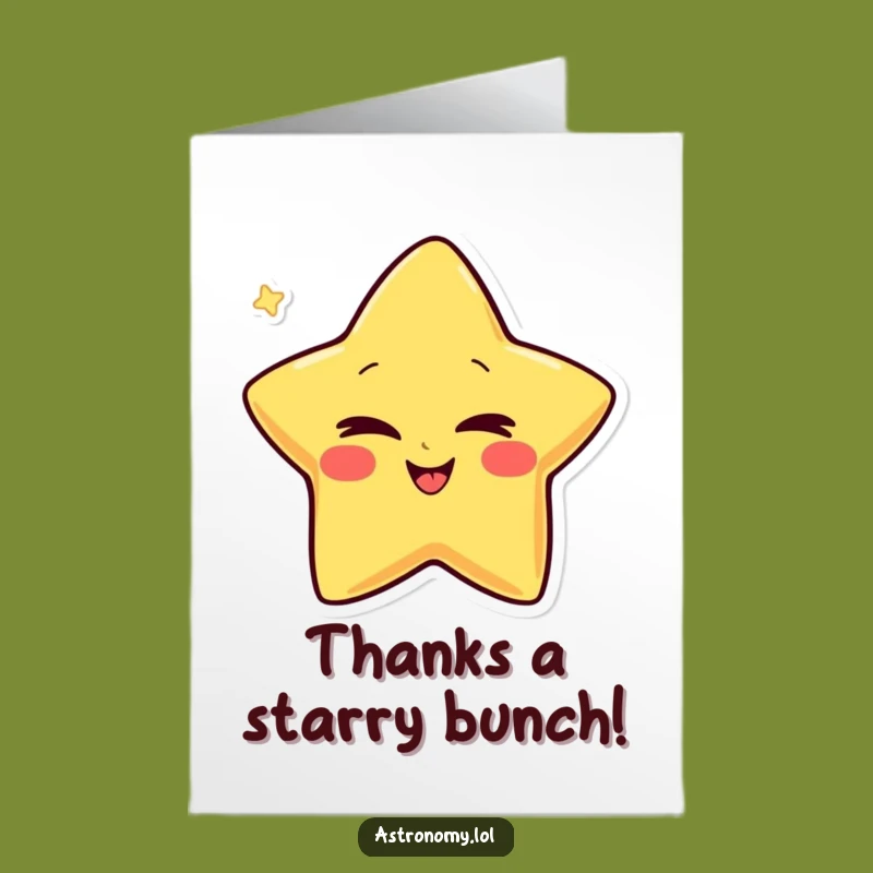 Free Printable Wink Star Thank You Card - Funny Downloadable Greeting for Secret Favors