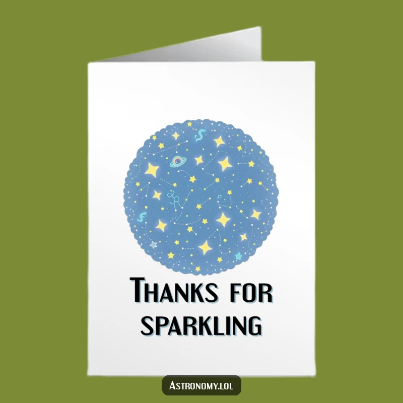Free Printable Constellation Thank You Card: Funny Starry Downloadable Gift