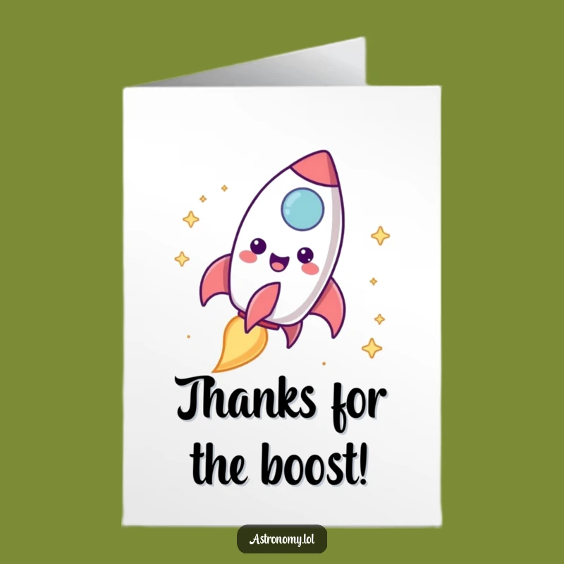Free Printable Thank You Card: Rocket Sending Thanks, Unique Downloadable Gift