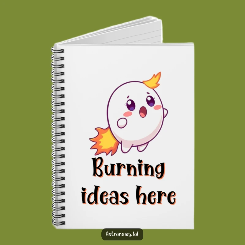 Funny Surprised Comet Notebook - Jot Down Ideas with Cosmic Giggles