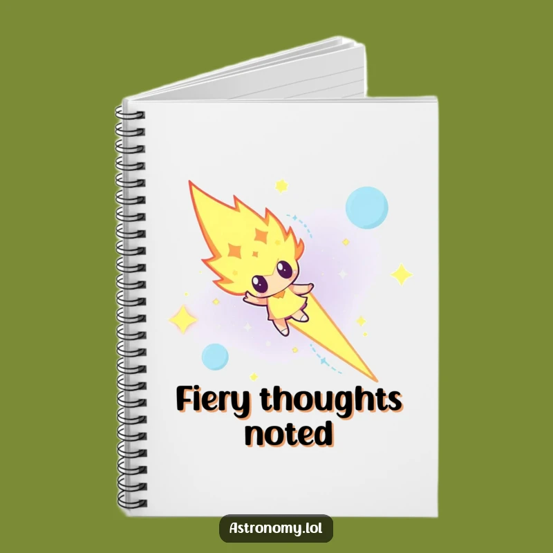 Funny Determined Meteor Notebook - Jot Down Fiery Ideas