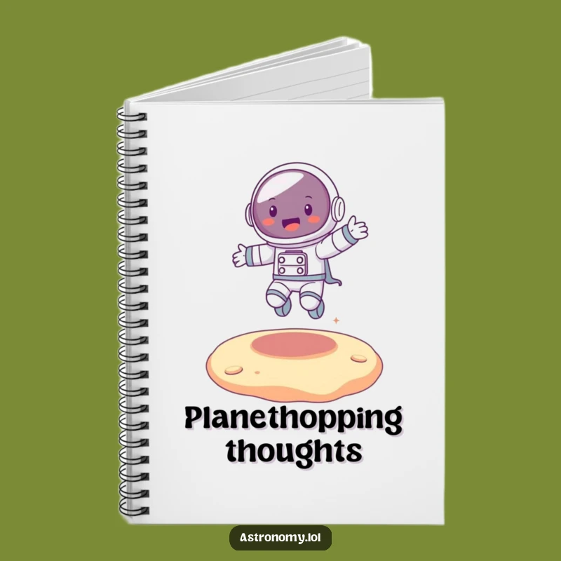 Funny Astronaut Bouncing Alien Notebook - Jot Down Cosmic Adventures!
