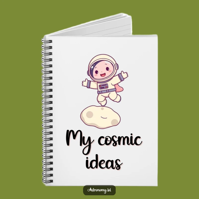 Funny Astronaut Bouncing on Moon Notebook Ideal for Notes