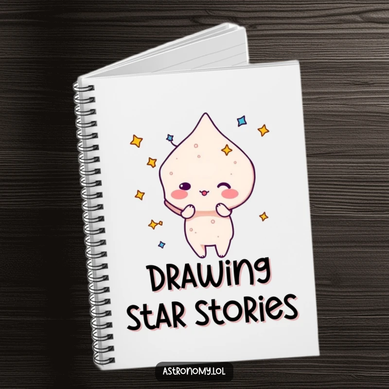Funny Constellation Notebook with a playful character forming a silly shape, ideal for jotting down cosmic ideas and creative thoughts.