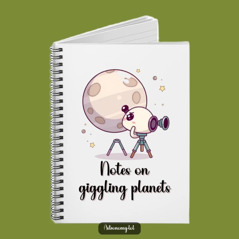Funny Space Notebook: Surprised Character and Giggle Planet, Creative Funny Gift