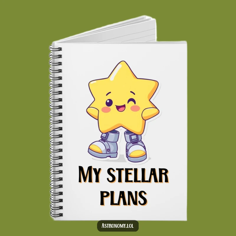 Funny Star Gravity Boots Notebook - Jot Down Cheerful Space Ideas