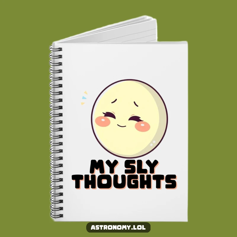 Funny Winking Moon Notebook: Playful Celestial Journal Gift
