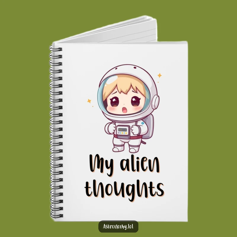 Funny Astronaut Colander Notebook - Jot Down Laughs Space Gag Gift