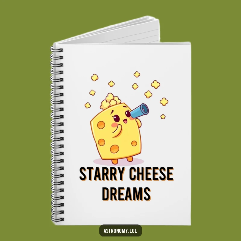 Funny Cheese Telescope Notebook: Hilarious Journal for Foodies, Perfect Gift