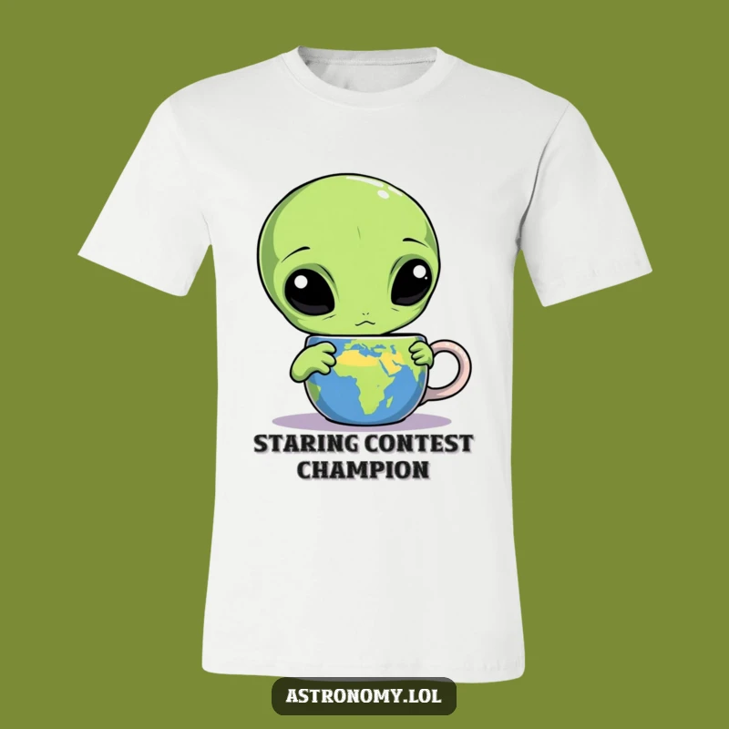 Funny Alien Earth Mug T-Shirt - Three-Eyed Cosmic Comedy Tee Gift