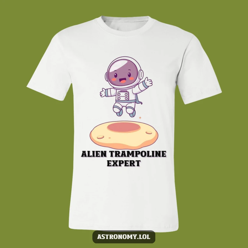 Funny Astronaut Bouncing Alien T-Shirt - Hilarious Space Exploration!