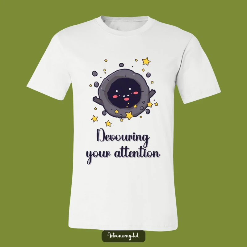 Funny Black Hole T-Shirt: Mischievous Star Thief Character, Cool Gift