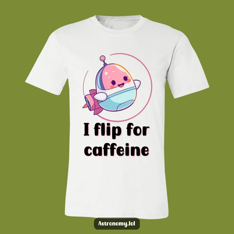 Funny Spaceship T-Shirt: Cheerful Loop-de-Loop Character - Awesome Funny Gift!
