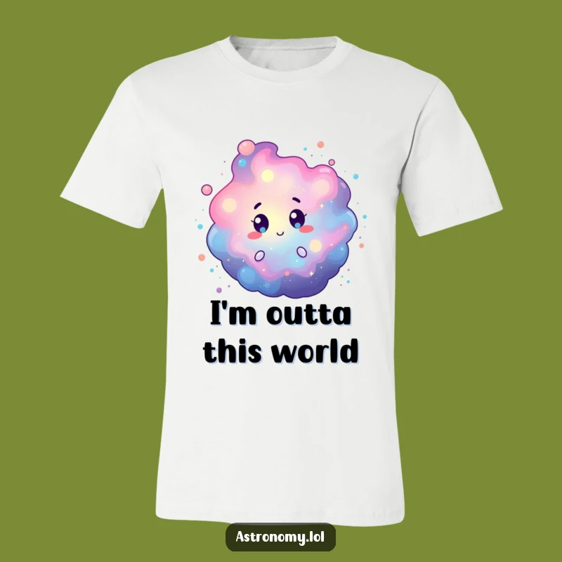 Funny Nebula T-Shirt: Curious Cosmic Dust Character, Awesome Gift for Space Lovers