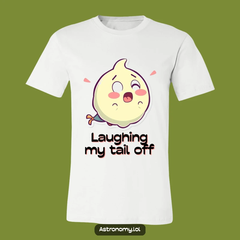 Funny Surprised Comet T-Shirt: Laughter Tail Cosmic Tee Gift