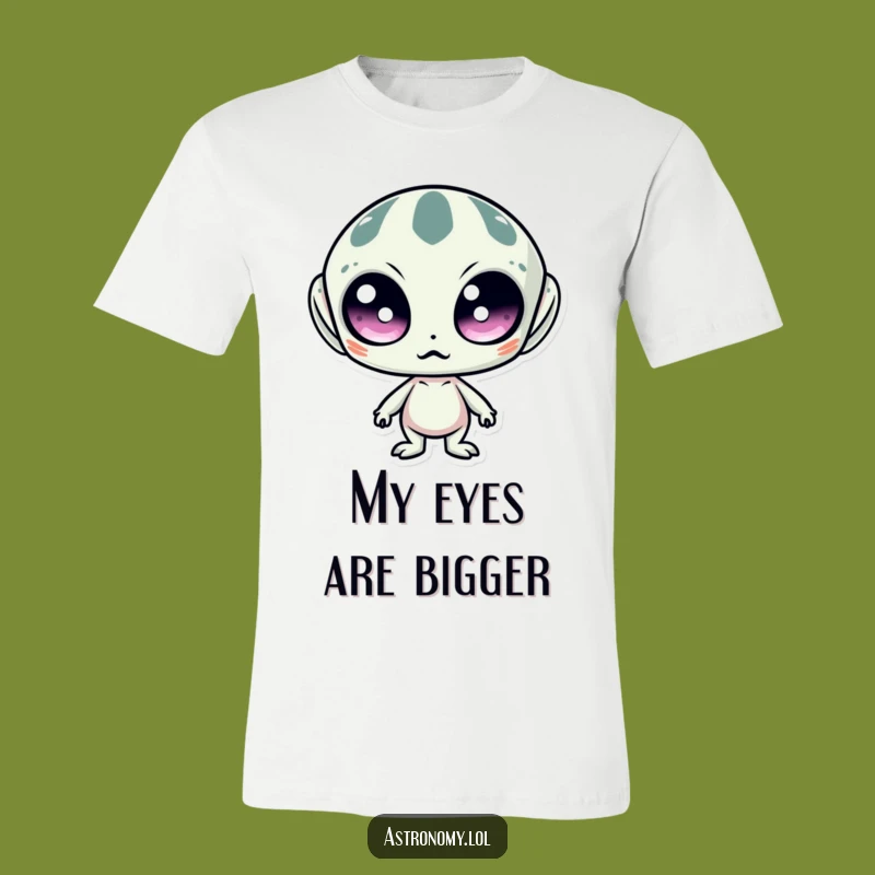 Funny Wide-Eyed Alien T-Shirt: Wear Your Astonishment
