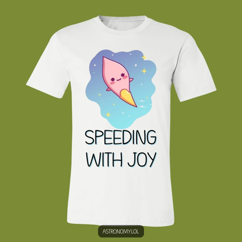 Funny Giggling Comet T-Shirt: Wearable Space Smile Gift for Joyful Souls