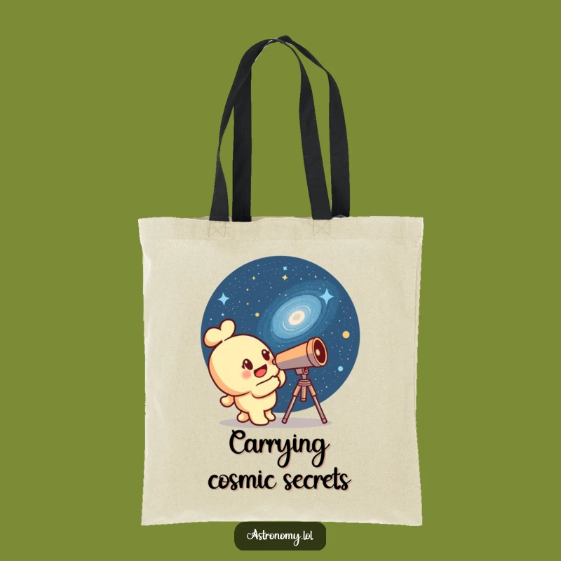 Funny Curious Telescope Tote Bag - Stylish Galaxy Peering Accessory
