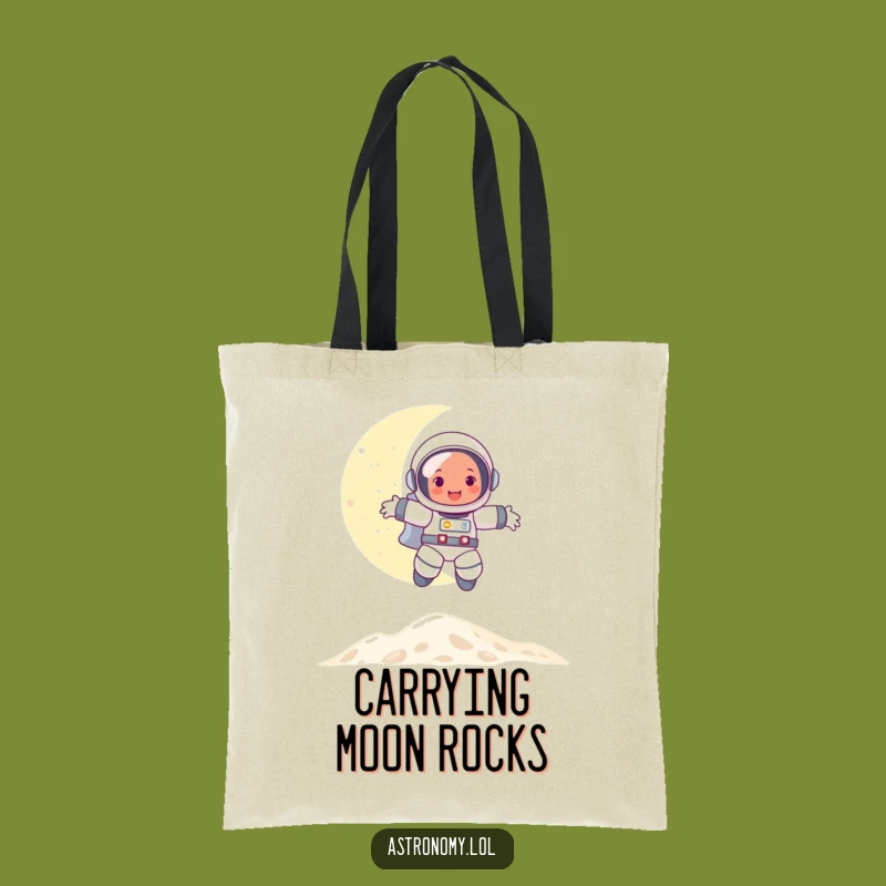 Funny Astronaut Moon Bounce Tote Bag: Carry Your Lunar Adventures