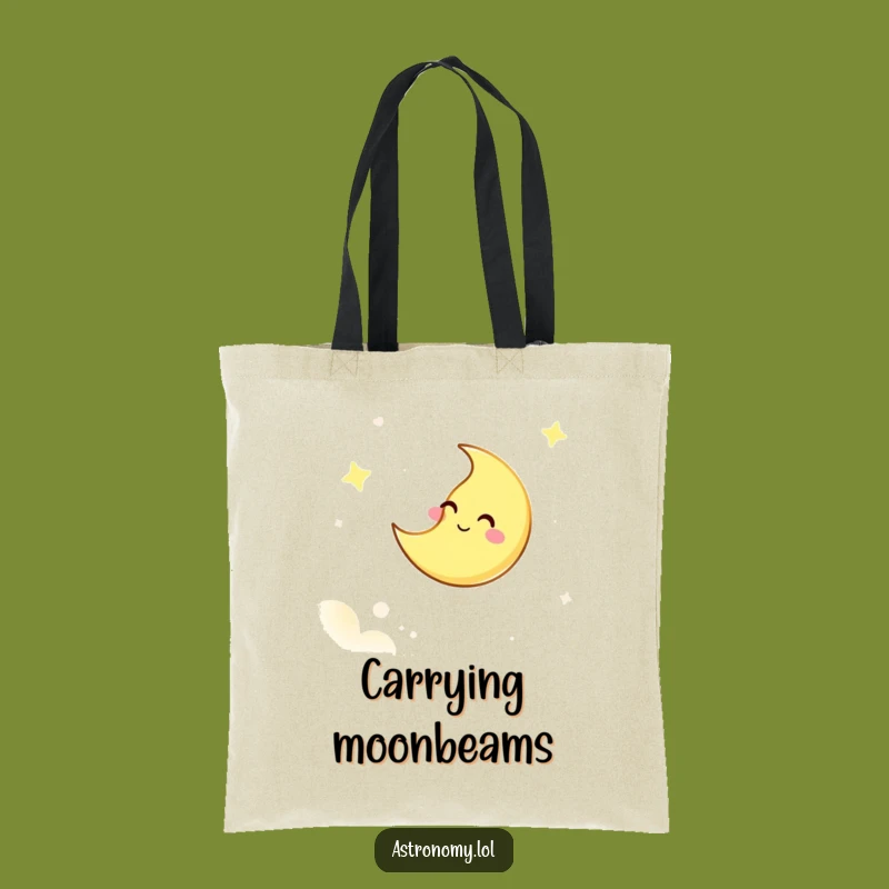 Funny Moon Tote Bag, Giggling Sky Companion, Hilarious Carry-All!