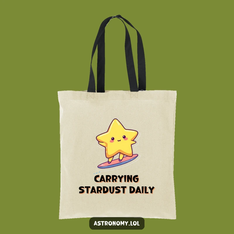 Funny Cute Star Surfing Comet Tail Tote Bag - Carry Your Laughs!