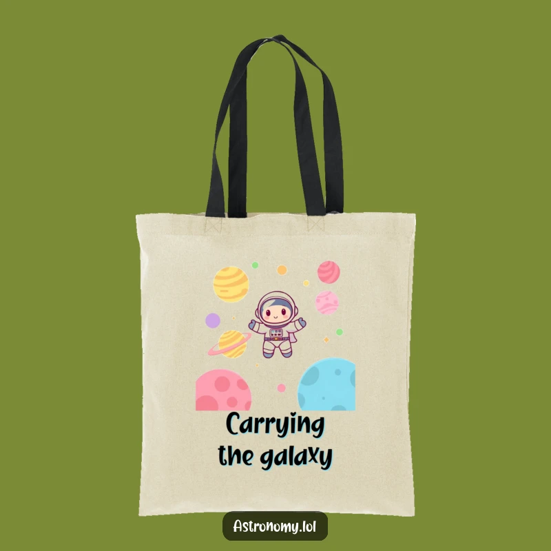 Funny Astronaut Tote Bag: Cute Space Voyager, Perfect Funny Gift