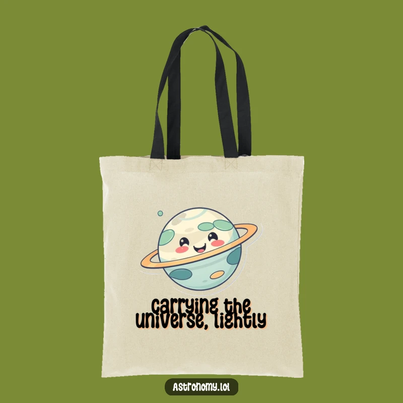 Funny Planet Tote Bag, Smiling Earth Design, Eco-Friendly & Hilarious Carry-All!