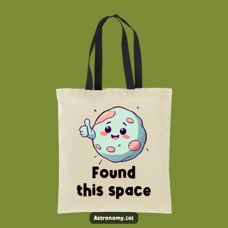 Funny Asteroid Tote Bag: Carry Your Thumbs Up Space Rock, Cosmic Errands, Perfect Tote Gift
