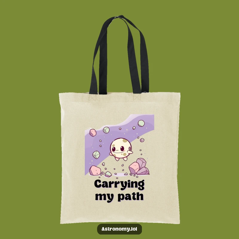 Funny Asteroid Tote Bag: Determined Navigator - Carry Your Grit Funny Gift!