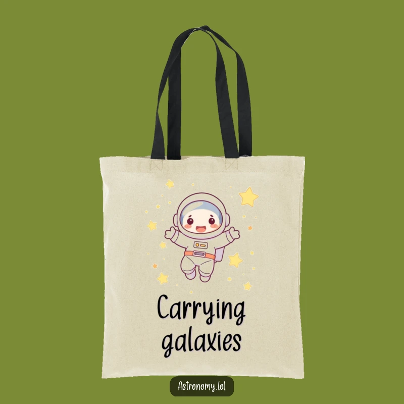 Funny Astronaut Tote Bag: Durable Star-Filled Space Carryall Gift