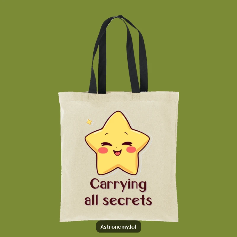 Funny Giggling Star Tote Bag: Winking Star Carry-All, Ideal Funny Gift Accessory