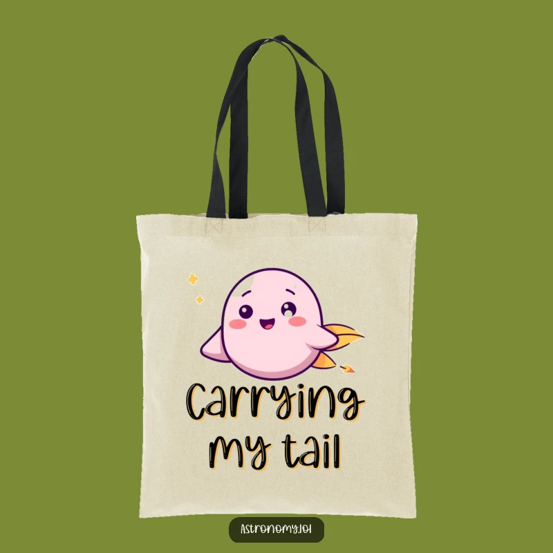 Funny Space Racer Tote - Happy Comet Bag Fun Gift
