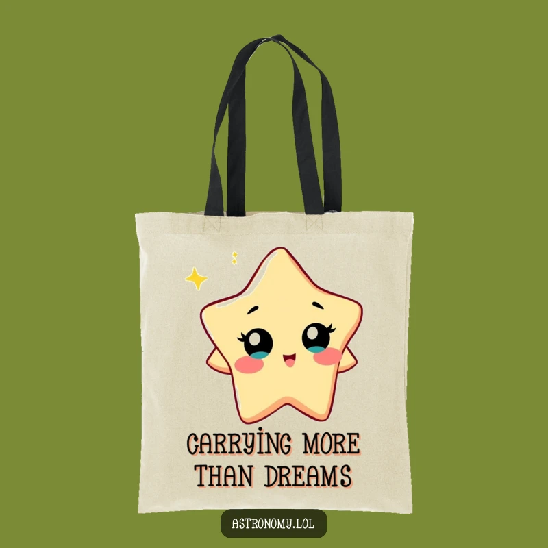 Funny Star Tote Bag: Curious Twinkling Character - Carry Your Joyful Gifts!