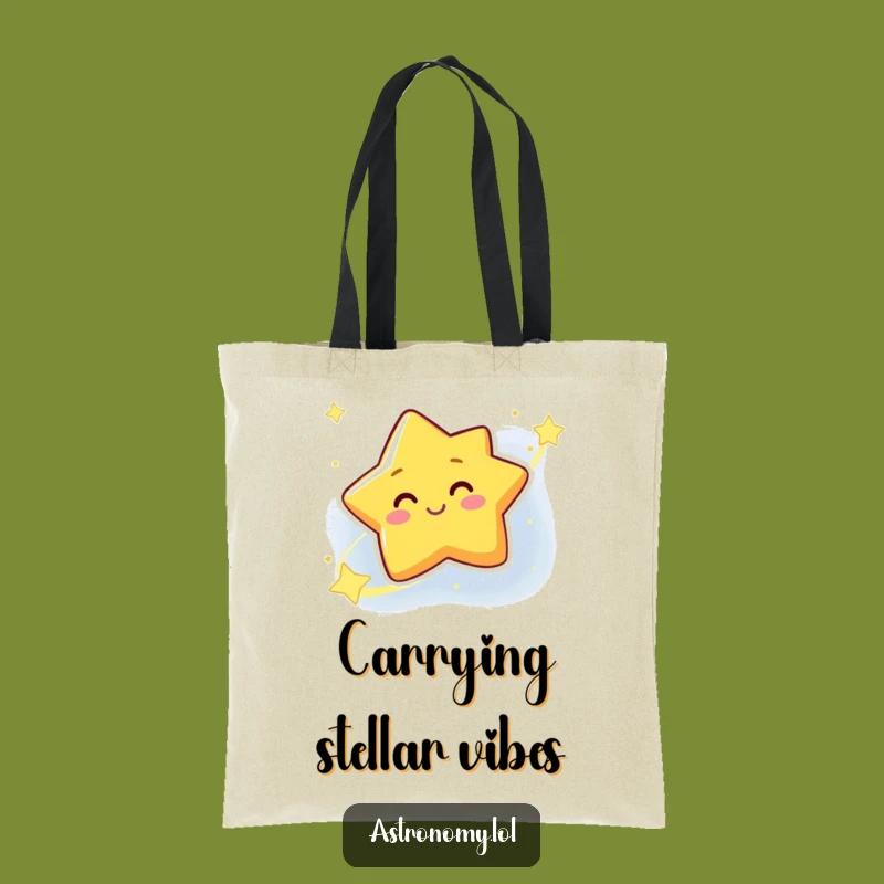Funny Star Tote Bag: Winking Galaxy Design, Carry Your Sunshine Anywhere