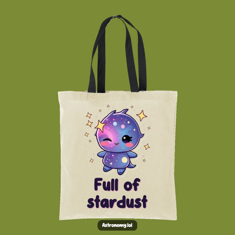 Funny Winking Galaxy Tote Bag - Carry Your Cosmic Sparkle